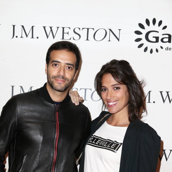 Exclusif - Tarek Boudali, Laurie Cholewa à l'inauguration de la boutique qui s'est installée pour 1 an au Gaumont Champs-Elysées Ambassade à Paris le 2 novembre 2016. © Moreau-Jacovides/Bestimage