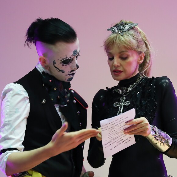 Arielle Dombasle et Nicolas Ker en concert au Grand Palais à Paris le 26 octobre 2016 © Cyril Moreau / Bestimage