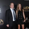 Hugh Grant et sa compagne Anna Elisabet Eberstein à la 20ème soirée annuelle Hollywood Film Awards à l'hôtel Beverly Hilton dans le quartier de Beverly Hills à Los Angeles, Californie, Etats-Unis, le 6 novembre 2016.