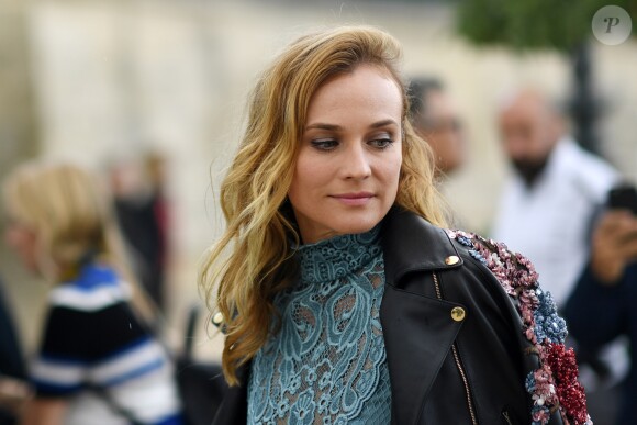Diane Kruger - People arrivant au défilé de mode "Elie Saab", collection prêt-à-porter Printemps-Eté 2017 à Paris, le 1er octobre 2016.