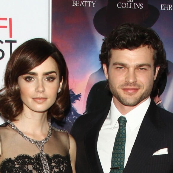Lily Collins et Alden Ehrenreich à la première de "Rules Don't Apply" à Los Angeles, le 10 novembre 2016.