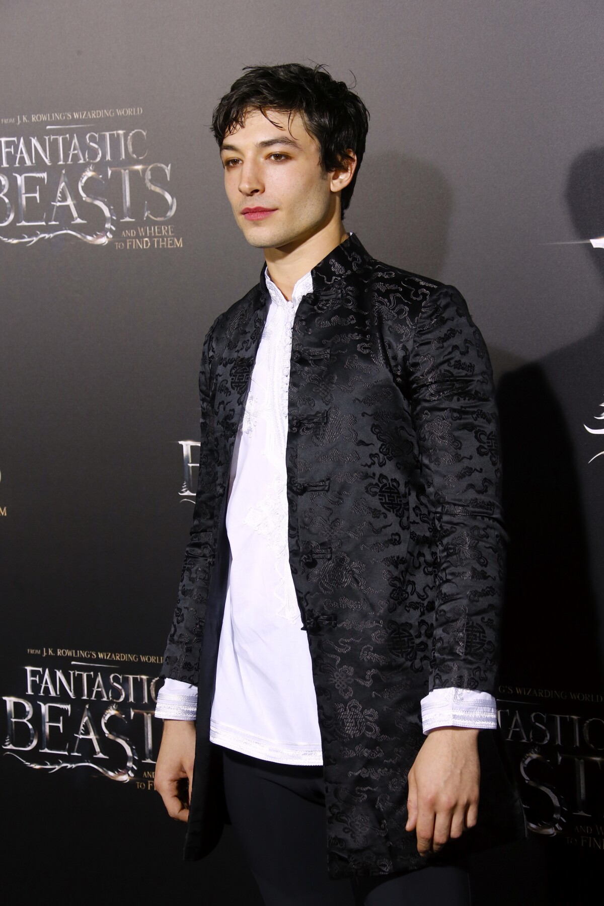 Photo Ezra Miller Lors De La Première Du Film Fantastic Beasts And