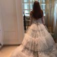 Xenia Deli dans sa robe de mariée avant d'épouser  Ossama Fathi Rabah Al-Sharif lors d'une luxueuse cérémonie en Grèce. Photo publiée sur Instagram à l'été 2016  