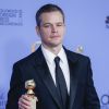 Matt Damon - Press Room lors de la 73e cérémonie annuelle des Golden Globe Awards à Beverly Hills, le 10 janvier 2016. © Olivier Borde/Bestimage