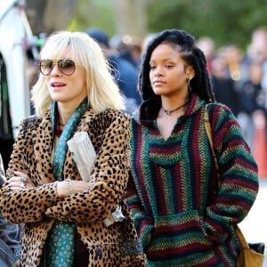 Sandra Bullock, Rihanna et Cate Blanchett sur le tournage de 'Ocean's Eight' à New York, le 7 novembre 2016