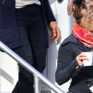Helena Bonham Carter sur le tournage du film "Ocean's Eight" dans le quartier de Brooklyn à New York City, New York, Etats-Unis, le 10 novembre 2016.