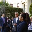 Le prince Albert II de Monaco et la princesse Charlene ont remis le 17 novembre 2016 des colis de la Croix Rouge monégasques aux personnes défavorisées et à des réfugiés du Moyen-Orient, dans les locaux de l'organisme. © Jean-Charles Vinaj / Pool Monaco / Bestimage