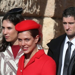 Tatiana Santo Domingo, Charlotte Casiraghi à la sortie de la cathédrale de Monaco après la messe solennelle d'action de grâce dans le cadre de la Fête Nationale monégasque, le 19 novembre 2016. © Bruno Bebert/Dominique Jacovides/Bestimage