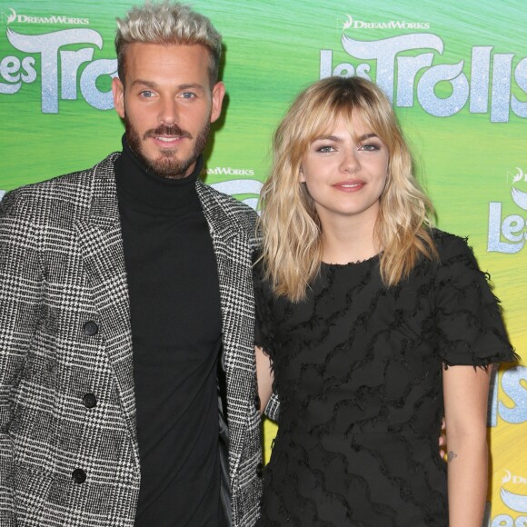 Matt Pokora (M Pokora), Louane Emera - Avant-première de "Les Trolls" au cinéma Le Grand Rex à Paris, le 12 octobre 2016.