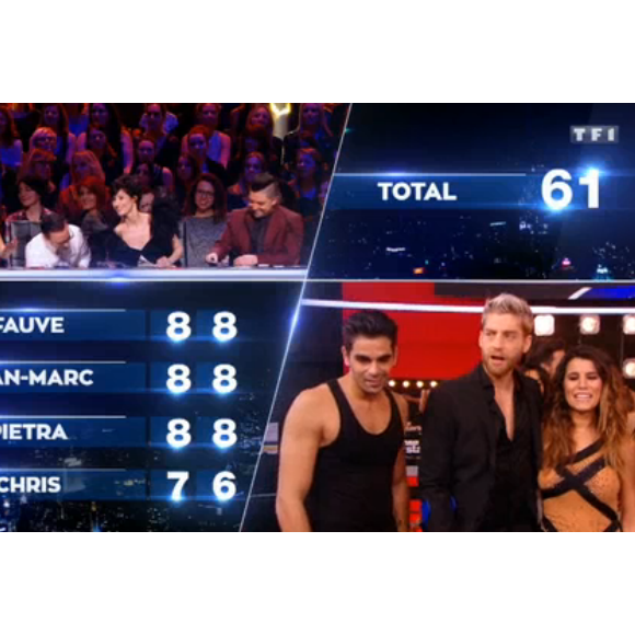 Karine Ferri après sa prestation dans Danse avec les stars le 19 novembre 2016, sur TF1.