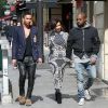 Olivier Rousteing, Kim Kardashian et Kanye West à Paris le 14 avril 2014.