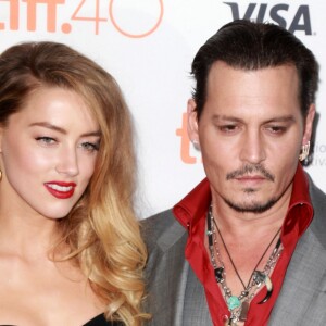 Amber Heard et son mari Johnny Depp - Avant-première du film "Black Mass" lors du Festival International du film de Toronto, le 14 septembre 2015.