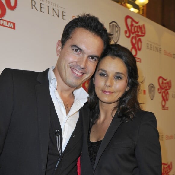 Faustine Bollaert et son mari Maxime Chattam - Avant-premiere du film "Stars 80" au Grand Rex le 19 octobre 2012.