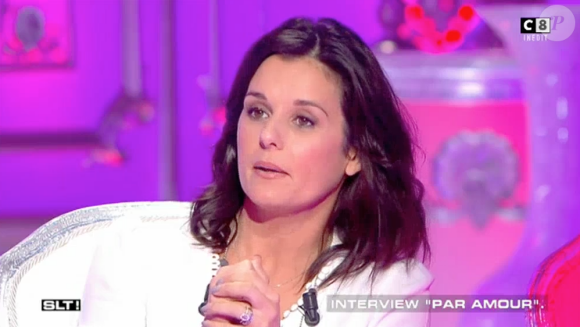 Faustine Bollaert effrayée par son mari. Elle fait de sacrées révélations dans "Salut les Terriens !" sur C8. Le 26 novembre 2016.