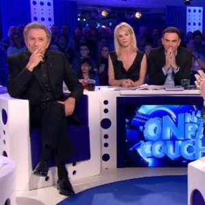 Michel Drucker et son épouse Dany Saval sur le plateau de l'émission "On n'est pas couché" diffusée sur France 2 le 26 novembre 2016