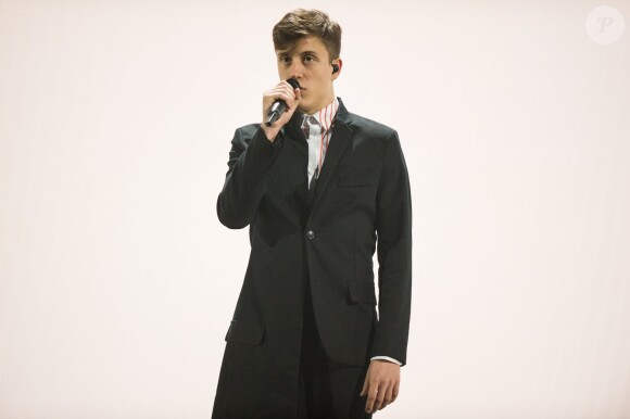 Loic Nottet (Belgique) - Répétitions (en tenues) de la finale de l'Eurovision 2015 à Vienne, le 22 mai 2015.