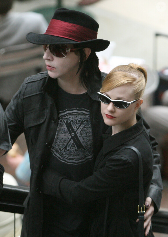 Marilyn Manson et Eva Rachel Wood à Paris, le 8 juin 2007