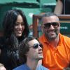 Amel Bent et Patrick Antonelli - Internationaux de France de tennis de Roland Garros à Paris, le 5 juin 2014.