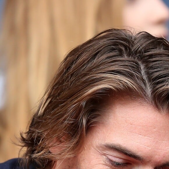 Camille Lacourt - People au match de football entre le Psg et Bordeaux au Parc des Princes à Paris le 1er octobre 2016.