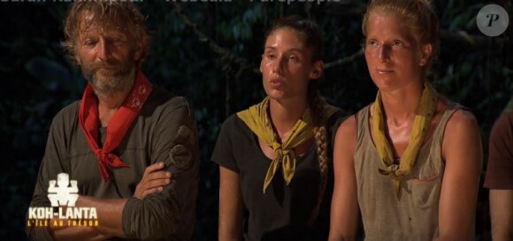 Bruno, Jesta et Ludivine - "Koh-Lanta, L'île au trésor", le 25 novembre 2016 sur TF1.