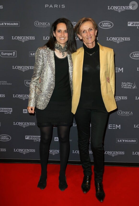 Geneviève Mégret et sa fille lors de la soirée d'ouverture du Longines Masters de Paris 2016 au parc des expositions de Villepinte le 1er décembre 2016. © Dominique Jacovides-Cyril Moreau/Bestimage