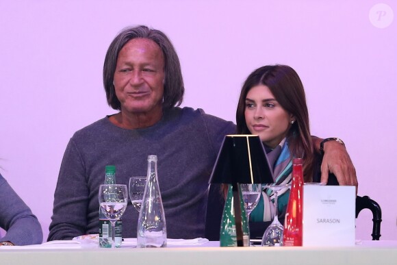 Mohamed Hadid et sa fiancée Shiva Safai lors de la deuxième journée du Longines Masters de Paris 2016 au parc des expositions de Villepinte le 2 décembre 2016. © Dominique Jacovides-Cyril Moreau/Bestimage