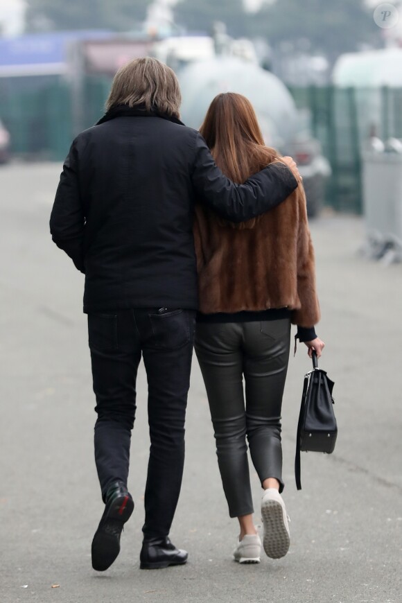 Mohamed Hadid et sa fiancée Shiva Safai lors de la deuxième journée du Longines Masters de Paris 2016 au parc des expositions de Villepinte le 2 décembre 2016. © Dominique Jacovides-Cyril Moreau/Bestimage
