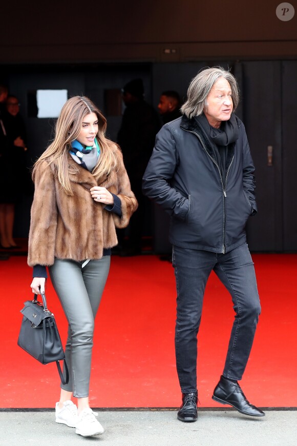 Mohamed Hadid et sa fiancée Shiva Safai lors de la deuxième journée du Longines Masters de Paris 2016 au parc des expositions de Villepinte le 2 décembre 2016. © Dominique Jacovides-Cyril Moreau/Bestimage