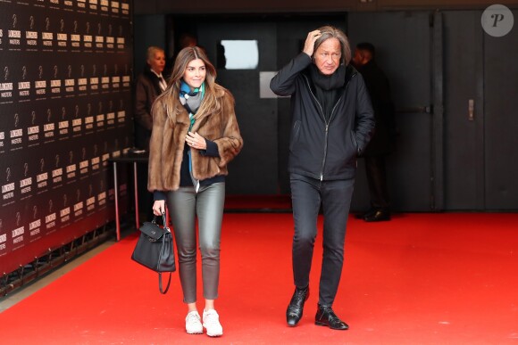 Mohamed Hadid et sa fiancée Shiva Safai lors de la deuxième journée du Longines Masters de Paris 2016 au parc des expositions de Villepinte le 2 décembre 2016. © Dominique Jacovides-Cyril Moreau/Bestimage