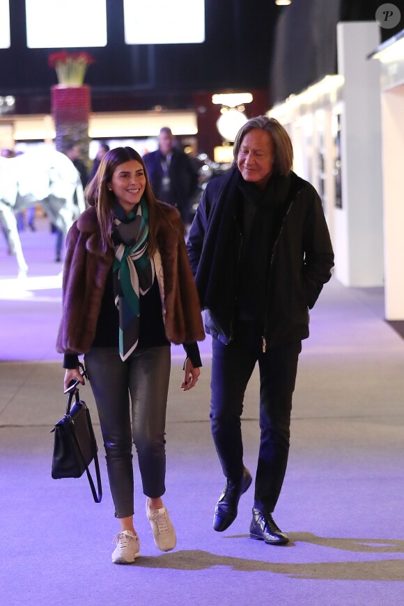 Mohamed Hadid et sa fiancée Shiva Safai lors de la deuxième journée du Longines Masters de Paris 2016 au parc des expositions de Villepinte le 2 décembre 2016. © Dominique Jacovides-Cyril Moreau/Bestimage