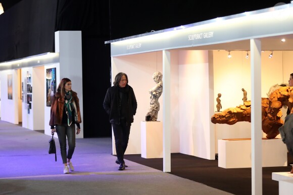 Mohamed Hadid et sa fiancée Shiva Safai lors de la deuxième journée du Longines Masters de Paris 2016 au parc des expositions de Villepinte le 2 décembre 2016. © Dominique Jacovides-Cyril Moreau/Bestimage