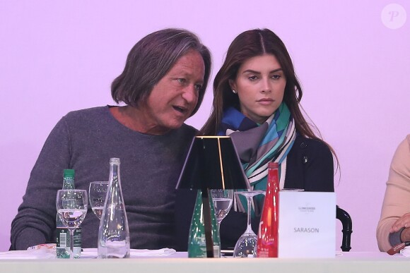 Mohamed Hadid et sa fiancée Shiva Safai lors de la deuxième journée du Longines Masters de Paris 2016 au parc des expositions de Villepinte le 2 décembre 2016. © Dominique Jacovides-Cyril Moreau/Bestimage