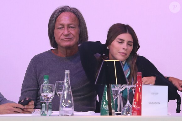 Mohamed Hadid et sa fiancée Shiva Safai lors de la deuxième journée du Longines Masters de Paris 2016 au parc des expositions de Villepinte le 2 décembre 2016. © Dominique Jacovides-Cyril Moreau/Bestimage