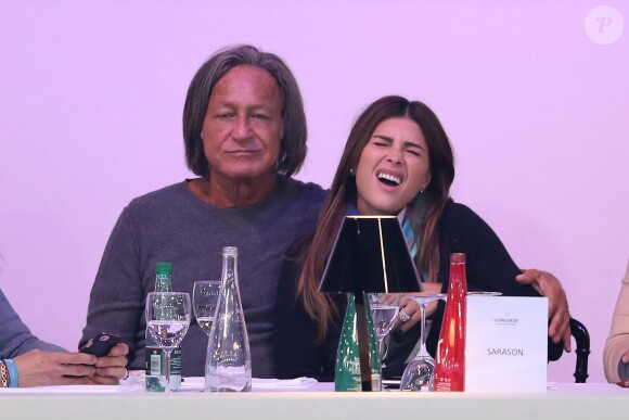 Mohamed Hadid et sa fiancée Shiva Safai lors de la deuxième journée du Longines Masters de Paris 2016 au parc des expositions de Villepinte le 2 décembre 2016. © Dominique Jacovides-Cyril Moreau/Bestimage