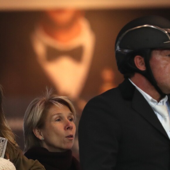Benjamin Castaldi et sa femme Aurore Aleman lors de la deuxième journée du Longines Masters de Paris 2016 au parc des expositions de Villepinte le 2 décembre 2016. © Dominique Jacovides-Cyril Moreau/Bestimage