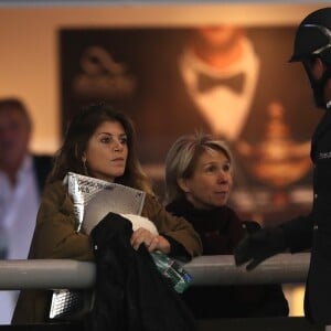 Benjamin Castaldi et sa femme Aurore Aleman lors de la deuxième journée du Longines Masters de Paris 2016 au parc des expositions de Villepinte le 2 décembre 2016. © Dominique Jacovides-Cyril Moreau/Bestimage