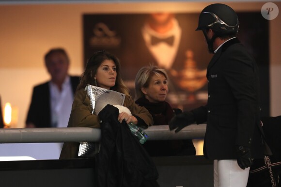 Benjamin Castaldi et sa femme Aurore Aleman lors de la deuxième journée du Longines Masters de Paris 2016 au parc des expositions de Villepinte le 2 décembre 2016. © Dominique Jacovides-Cyril Moreau/Bestimage