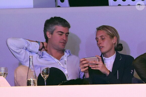 Matilde Borromeo et son mari le prince Antonius de Fürstenberg lors de la deuxième journée du Longines Masters de Paris 2016 au parc des expositions de Villepinte le 2 décembre 2016. © Dominique Jacovides-Cyril Moreau/Bestimage