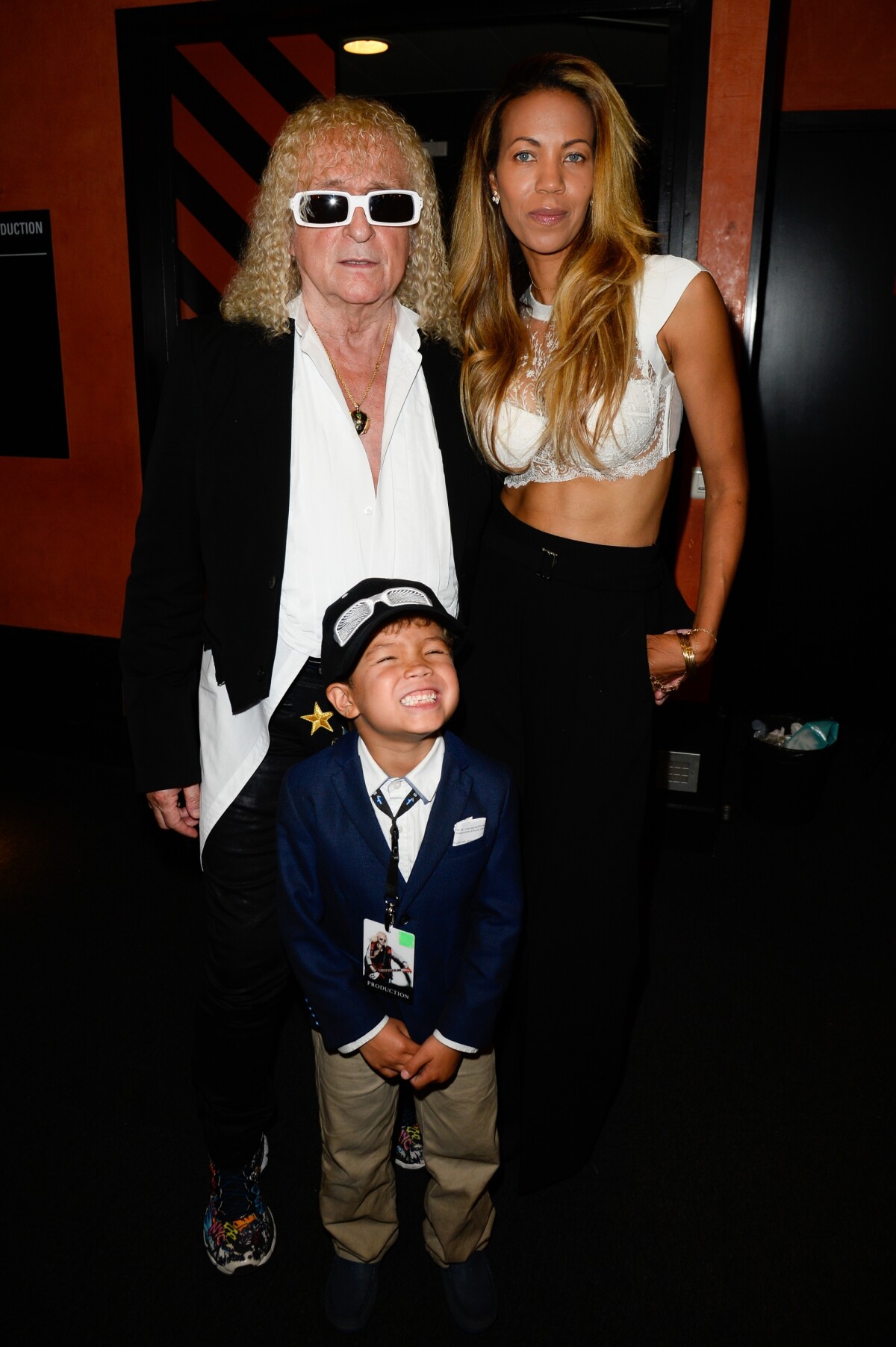 Photo : Michel Polnareff, sa compagne Danyellah et leur fils Louka -  Concert de Michel Polnareff à lOlympia à Paris le 14 juillet 2016. ©  Coadic Guirec  Bestimage - Purepeople