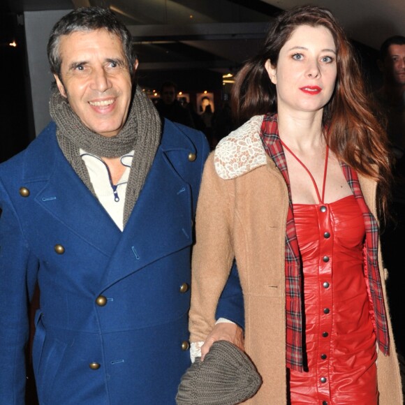 Julien Clerc et sa femme Hélène Grémillon à Paris le 6 Fevrier 2013.