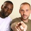 Omar Sy et Fred Testot portrait studio en 2007 à Paris