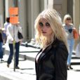 Taylor Momsen sur le tournage d'un clip a New York, le 9 avril 2013.