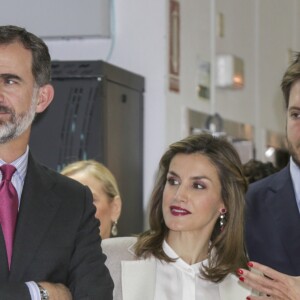 La reine Letizia et le roi Felipe VI d'Espagne célébraient le 12 décembre 2016 le 40e anniversaire du groupe de presse Zeta à Madrid.