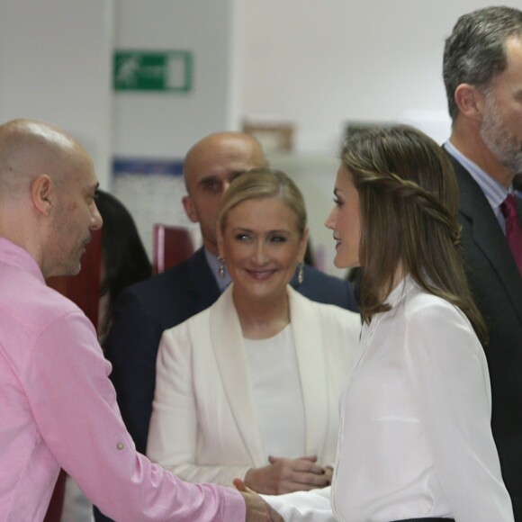 La reine Letizia et le roi Felipe VI d'Espagne célébraient le 12 décembre 2016 le 40e anniversaire du groupe de presse Zeta à Madrid.