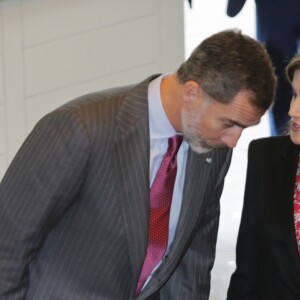 Le roi Felipe VI et la reine Letizia d'Espagne présidaient à la remise des médailles d'or du mérite des beaux-arts lors d'une cérémonie à Saint-Sébastien, le 5 décembre 2016.