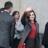 La reine Letizia et le roi Felipe VI d'Espagne visitaient le palais Bolsa à Porto, le 29 novembre 2016, lors de leur visite d'Etat au Portugal.