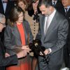 La reine Letizia et le roi Felipe VI d'Espagne visitaient le palais Bolsa à Porto, le 29 novembre 2016, lors de leur visite d'Etat au Portugal.