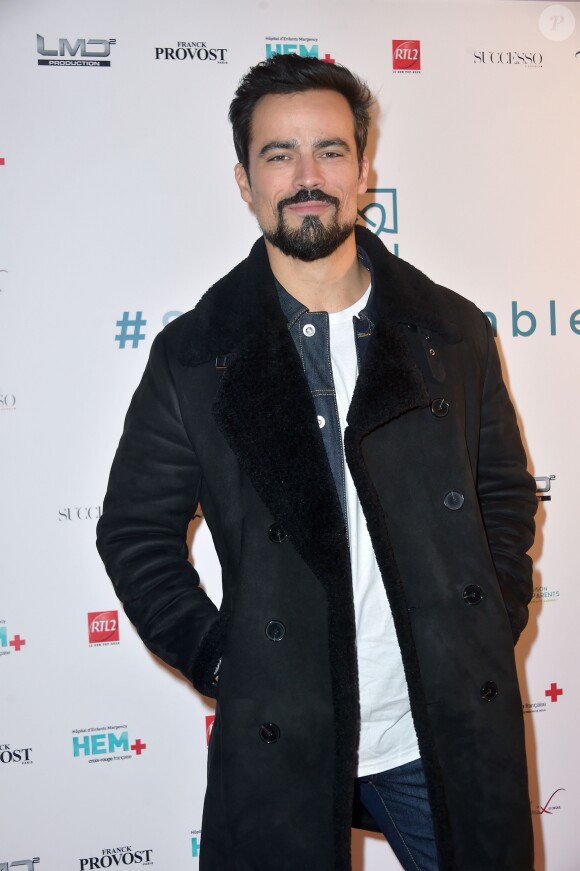 Damien Sargue à la Soirée de présentation du clip du collectif "Seul Ensemble" au profit de la Maison des parents de l'hôpital Margency au Cirque Phénix de Paris le 12 décembre 2016.  © Giancarlo Gorassini / Bestimage