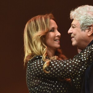 Exclusif - Hélène Ségara et Enrico Macias - Concert de solidarité de l'appel national pour la Tsédaka (Solidarité de la Communauté Juive de France envers les israélites et non israélites démunis) au Palais des Sports à Paris le 12 décembre 2016. Chaque année, l'Appel national pour la tsédaka mobilise dans un même élan de générosité, l’ensemble de la communauté juive de France pour soutenir des programmes sociaux. © Erez Lichtfeld/Bestimage