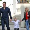 Exclusif - Chris Pratt et sa femme Anna Faris emmènent leur fils Jack regarder une pièce de théâtre de Noël pour enfants à Hollywood, le 14 décembre 2016